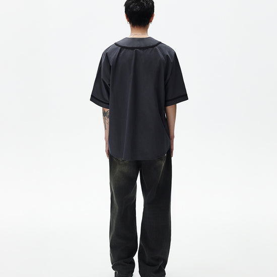Mahagrid Serif Logo Baseball Shirt