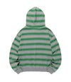 Nice Ghost Club Multi Stripe 3 Star Hoodie Zip Up [Grey]