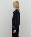 Marithé François Girbaud Classic Logo Collared Velour Sweatshirt Brown