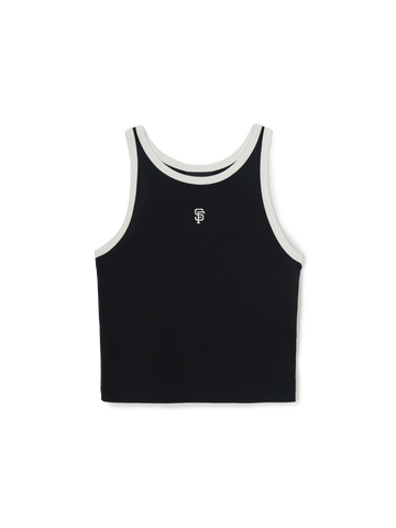 MLB Women's Basic Ringer Crop Sleeveless T-shirt