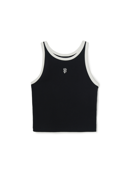 MLB Women's Basic Ringer Crop Sleeveless T-shirt