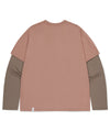 Mahagrid Symbol Layered Long Sleeve Tee Brown