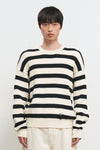General Idea MAN Stripe Cotton Crew Neck Knit