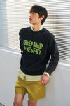 General Idea [XXL Exclusive] UNISEX Garment Dyed Lettering Sweatshirt [GREY]
