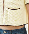 Marithé François Girbaud W CROCHET HALF KNIT CARDIGAN