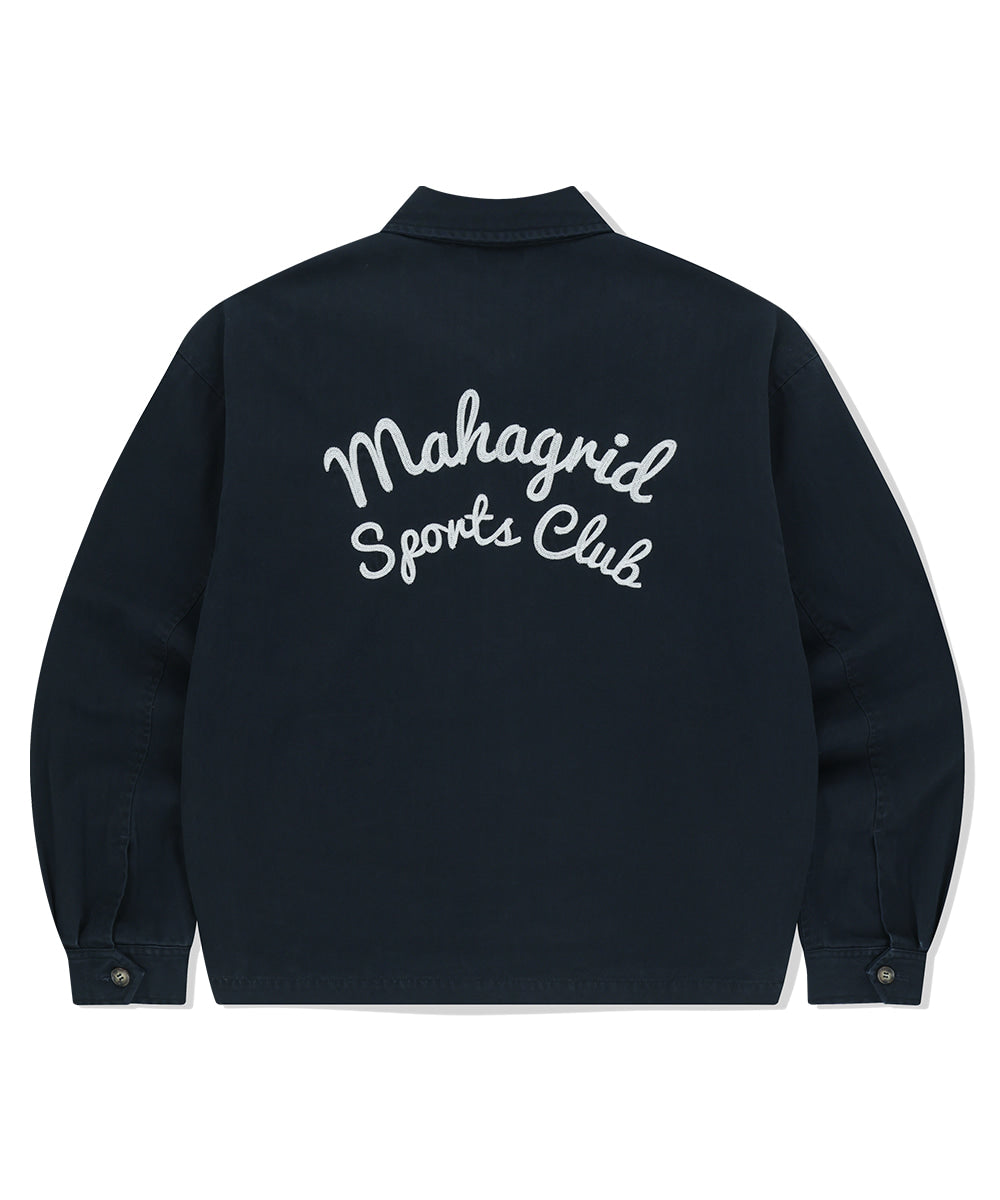 Mahagrid Washed Drizzler Blouson Jacket