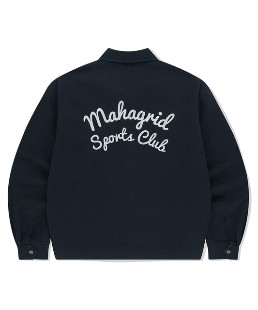 Mahagrid Washed Drizzler Blouson Jacket