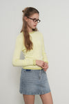 General Idea WOMAN Airy Round Neck Pintuck T-Shirt