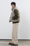 General Idea UNISEX Nylon Padding Vest [Ash Khaki]