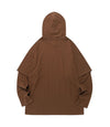 Nice Ghost Club Think Layered Long Sleeve Hoodie [Brown]