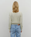 Marithé François Girbaud W Half Knit Round Neck Cardigan Set Up Pink