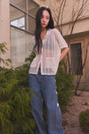 General Idea WOMAN Loose Fit Crochet Lace Half Cardigan