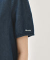 Marithé François Girbaud W SAILOR COLLAR SHORT SLEEVE CHAMBRAY SHIRT dark blue