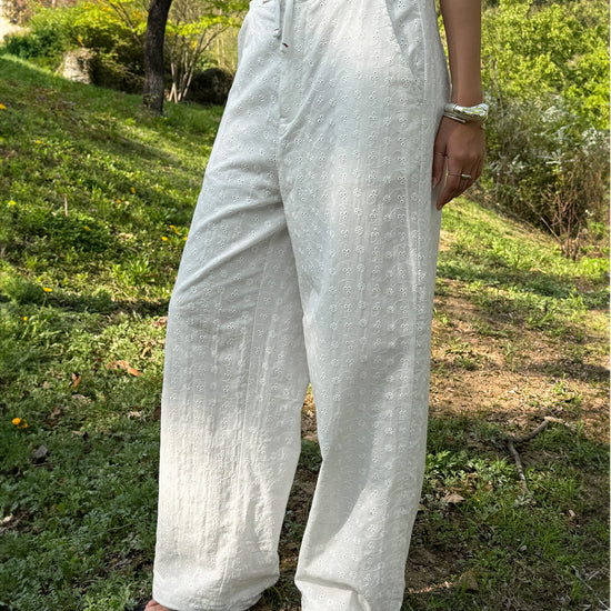 Bitter Cells Corin Punching Lace Pants - Ivory
