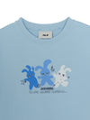 MLB Women's Small Bunny Graphic Slim Semi Crop T-shirts
