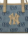 MLB Classic Monogram Denim Embo Mini Cross Bag