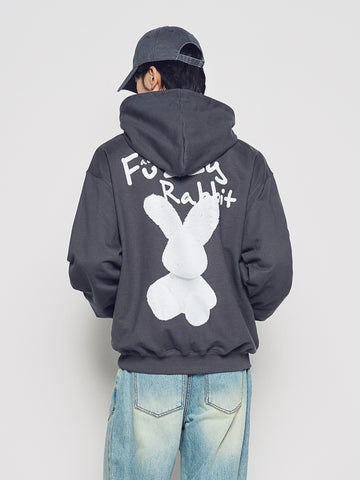 ADLV Doodle Fuzzy Rabbit Hoodie
