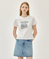 Marithé François Girbaud [REGEN] W FRENCH FRUIT SHOP GRAPHIC TEE white