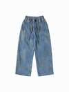 ADLV Women's Dirty Washed Wide Denim Pants