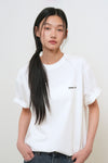 General Idea UNISEX Temperature Cut Cooling Logo Short Sleeve T-Shirt [WHITE]