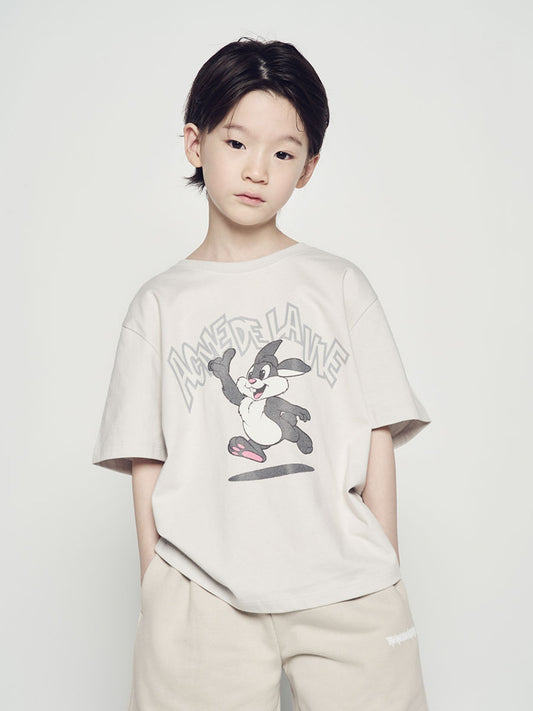 ADLV Kids Cartoon Chinchilla Short Sleeve T-Shirt
