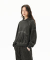 Mahagrid Dyed Curved Seam Crop Hoodie