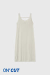 General Idea WOMAN Temperature-Cut Cool U-Neck Maxi Knit Dress [IVORY]