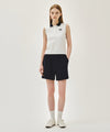 Marithé François Girbaud [6/23 예약발송] W SMALL CLASSIC LOGO PK COLLAR SLEEVELESS white