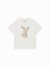 ADLV Woman Fuzzy Rabbit Short Sleeve T-Shirt
