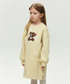 Marithé François Girbaud Kids Bear Classic Logo Sweat Dress (Brushed) Light Yellow