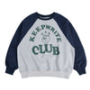 AEAE KEEP WRITING CLUB RAGLAN SWEATSHIRT - NAVY