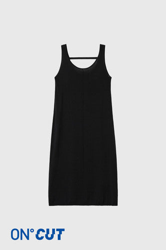 General Idea Woman Cool U-Neck Maxi Knit Dress [Black]