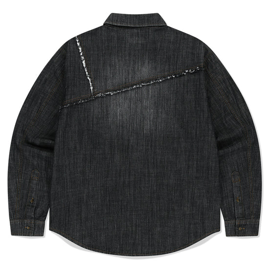Mahagrid Star Raw Cut Denim Shirt