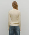 Marithé François Girbaud W Slim Fit Collar Cardigan Cream