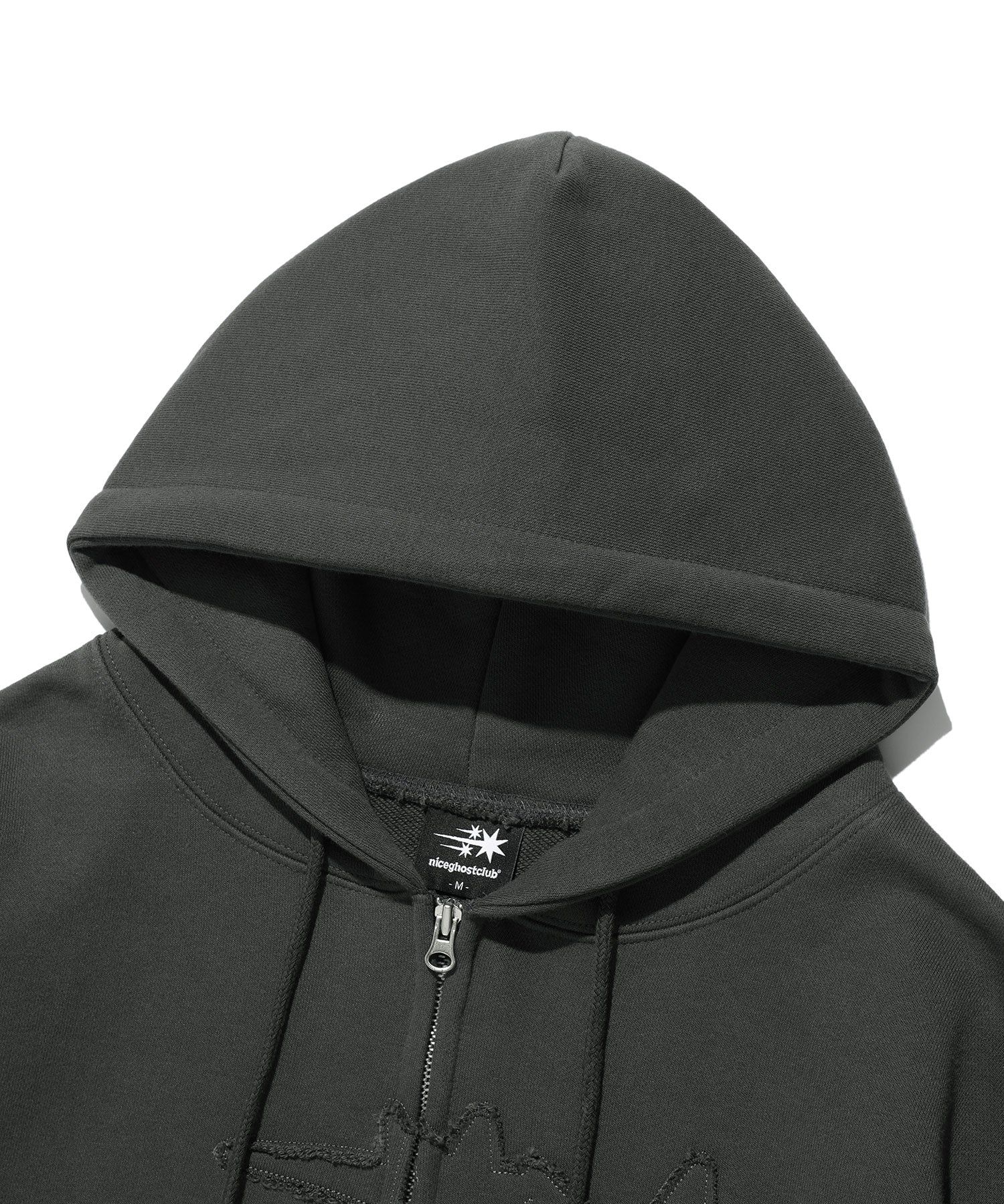 Nice Ghost Club 3 Star Logo Zip Hoodie