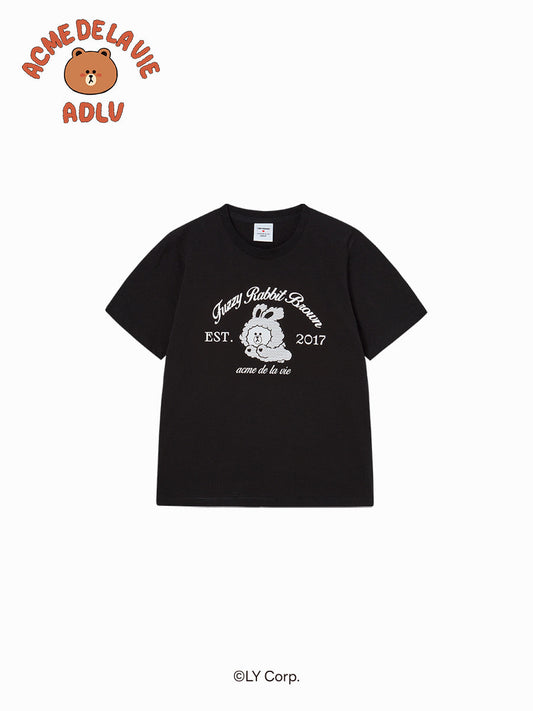 ADLV Women's Brown Line Friends Short Sleeve T-Shirt