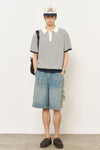 General Idea MAN Stripe Half Collar Knit