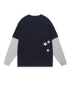 Cavish Check Twin Star Layered Long Sleeve Tee