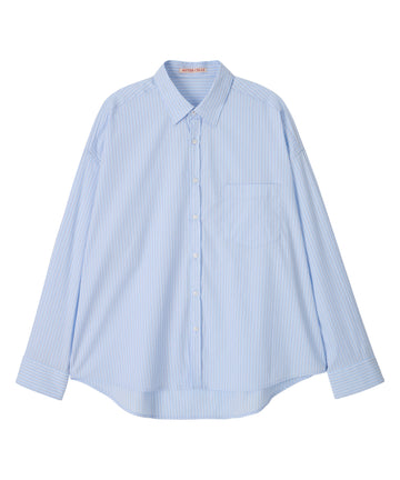 Bitter Cells Oversized Milo Stripe Shirt - Blue
