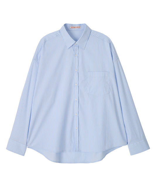 Bitter Cells Oversized Milo Stripe Shirt - Blue