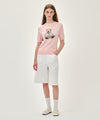 Marithé François Girbaud W DOODLE BEAR HALF KNIT PULLOVER