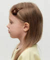 Marithé François Girbaud Kids W Fur Heart Hair Pin 2-Pack Brown
