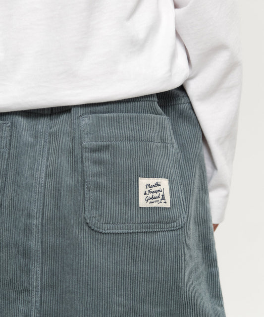 Marithé François Girbaud Kids W Eiffel Label Corduroy Mini Skirt Dark Blue