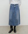 Marithé François Girbaud W A-Line Denim Midi Skirt