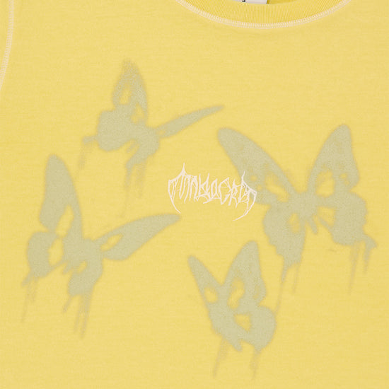 Mahagrid Pigment Butterfly Goth Crop Tee