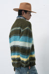 General Idea MAN Multi Stripe Hairy Pullover