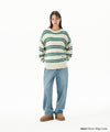 Mahagrid Hairy Stripe Knit Sweater