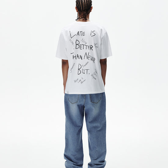 Mahagrid Grunge Doodle Tee White