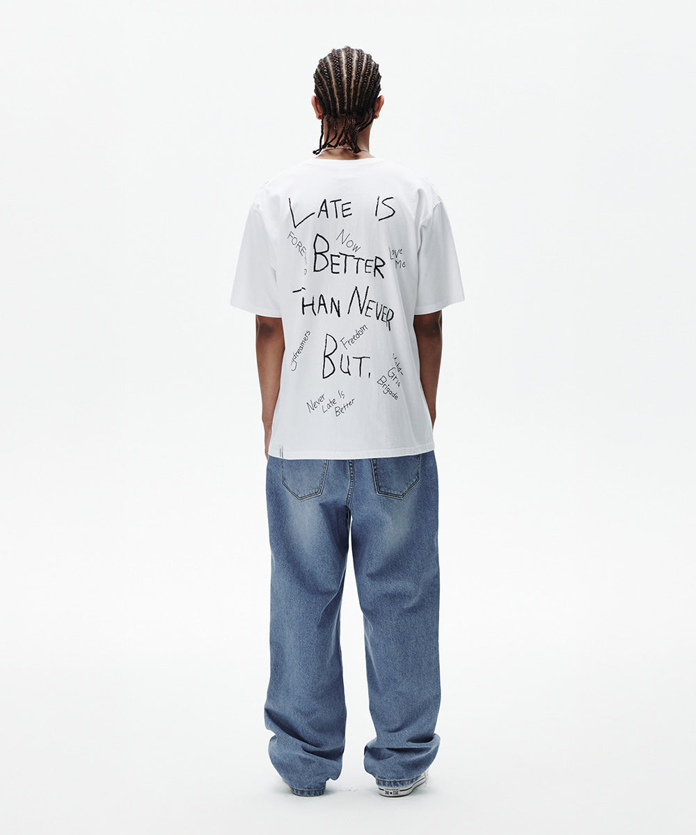 Mahagrid Grunge Doodle Tee White