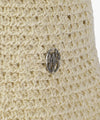 Marithé François Girbaud CIRCLE LOGO CROCHET BUCKET HAT light beige
